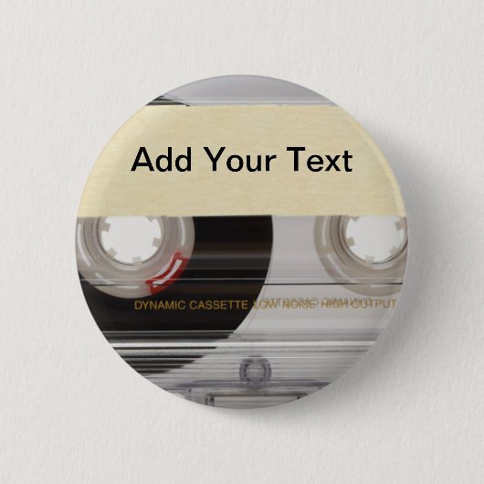カゼットテープ 缶バッジ (正面)