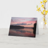 カゼノビア湖の夕日 カード (黄色い花)