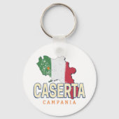 カゼルタイタリアレトロカンパニアマップヴィンテージ土産 キーホルダー (正面)