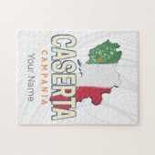 カゼルタイタリアレトロカンパニアマップヴィンテージ土産 ジグソーパズル (横)