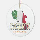 カゼルタイタリアレトロカンパニアマップヴィンテージ土産 セラミックオーナメント (左)