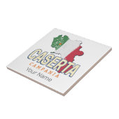 カゼルタイタリアレトロカンパニアマップヴィンテージ土産 タイル (側面)