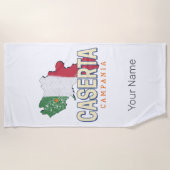 カゼルタイタリアレトロカンパニアマップヴィンテージ土産 ビーチタオル (正面)