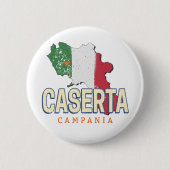 カゼルタイタリアレトロカンパニアマップヴィンテージ土産 缶バッジ (正面)