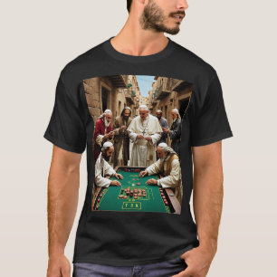 カソリッおもしろいク法王賭博Tシャツ Tシャツ