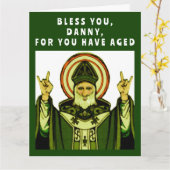 カソリッおもしろいク誕生日 カード (黄色い花)