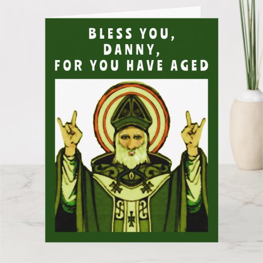 カソリッおもしろいク誕生日 カード (正面)