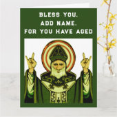 カソリッおもしろいク誕生日 カード (黄色い花)