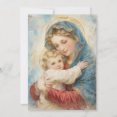 カソリッエレガントクの洗礼マリアとイエス 招待状 (裏面)