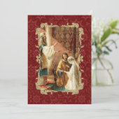 カソリッエレガントクの結婚金ゴールドブルゴーニュ招待状 招待状 (スタンド正面)