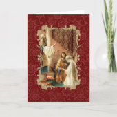 カソリッエレガントクの結婚金ゴールド・ブルゴーニュ 招待状 (正面)