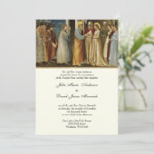カソリッエレガントクアイボリーウェディングレセプションコンボInv 招待状 (スタンド正面)