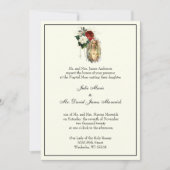 カソリッエレガントクアイボリー結婚式レセプションコンボ 招待状 (正面)