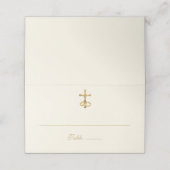 カソリッエレガントクシンプルヴィンテージ結婚座席表 プレイスカード (外部開封)