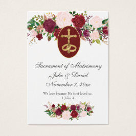 カソリッエレガントクバラ祈りの言葉結婚の聖札