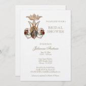 カソリッエレガントクブライダルシャワーグアダルーペバラInv 招待状 (正面/裏面)