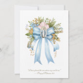 カソリッエレガントクブライダルシャワーフローラボウ 招待状 (裏面)