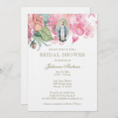 カソリッエレガントクブライダルシャワーフローラ招待状 招待状 (正面/裏面)