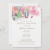 カソリッエレガントクブライダルシャワーフローラ招待状 招待状 (正面)