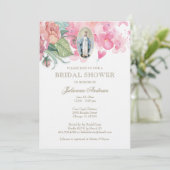 カソリッエレガントクブライダルシャワーフローラ招待状 招待状 (スタンド正面)