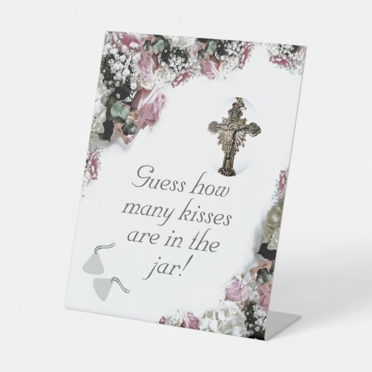 カソリッエレガントクブライダルシャワー台座標識 台座サイン (正面)