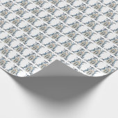 カソリッエレガントクヴァージンメアリーイエズブルー宗教 ラッピングペーパー (角)