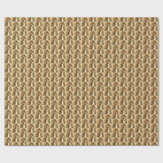 カソリッエレガントクヴァージンメアリー・セント・ジョセフ結婚ズ ラッピングペーパー (フラット)