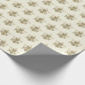カソリッエレガントクヴァージンメアリ金ゴールドマリアン・クロスWr ラッピングペーパー (角)