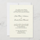 カソリッエレガントクヴィンテージウェディング招待状 招待状 (裏面)