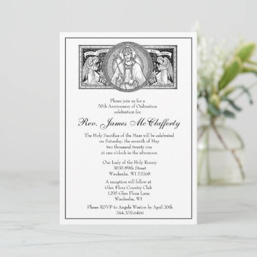 カソリッエレガントク司教授与記念日 招待状 (スタンド正面)