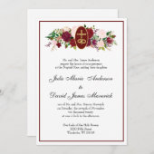 カソリッエレガントク教バラ結婚ズ 招待状 (正面/裏面)