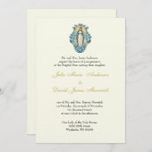 カソリッエレガントク教マ結婚リー 招待状 (正面/裏面)