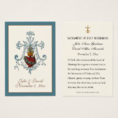 カソリッエレガントク結婚式の引き出物カード (正面&裏面)