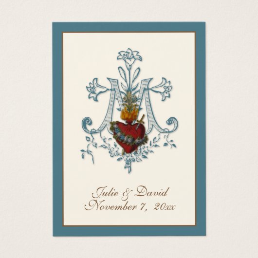 カソリッエレガントク結婚式の引き出物カード (正面)