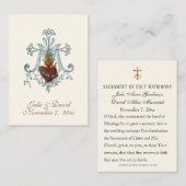 カソリッエレガントク結婚式の引き出物カード プレイスカード (正面/裏面)