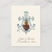 カソリッエレガントク結婚式の引き出物カード プレイスカード (正面)