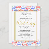 カソリッエレガントク結婚式招待状 招待状 (正面/裏面)