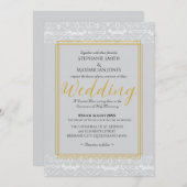 カソリッエレガントク結婚式招待状 招待状 (正面/裏面)