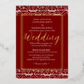 カソリッエレガントク結婚式招待状 箔招待状 (正面)