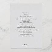 カソリッエレガントク結婚式招待状 箔招待状 (裏面)