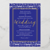 カソリッエレガントク結婚式招待状 箔招待状 (正面)