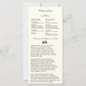 カソリッエレガントク・ラテン質量結婚式 プログラム (裏面)