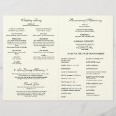 カソリッエレガントク・ラテン質量結婚式 プログラム (裏面)