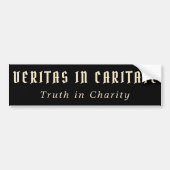 カソリックのラテン文字宗教的VERITAS in Caritate バンパーステッカー (正面)