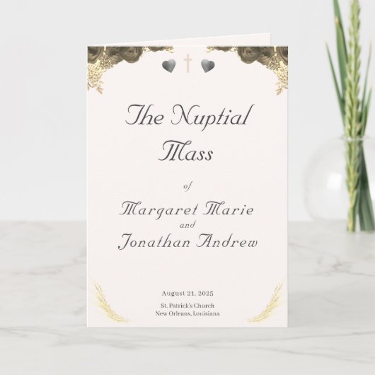 カソリックの恵み結婚式 プログラム (正面)