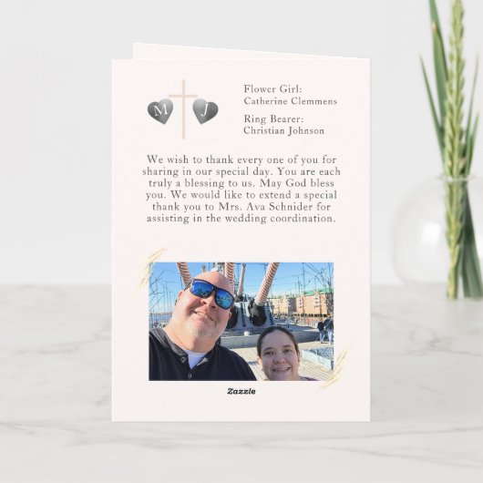 カソリックの恵み結婚式 プログラム (裏面)