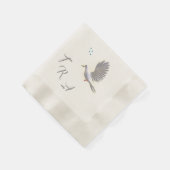 カソリックの鳩と水紙ナプキン 縁ありカクテルナプキン (角)