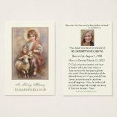 カソリックイエスグッドシェパード葬儀祈りの言葉カード (正面&裏面)