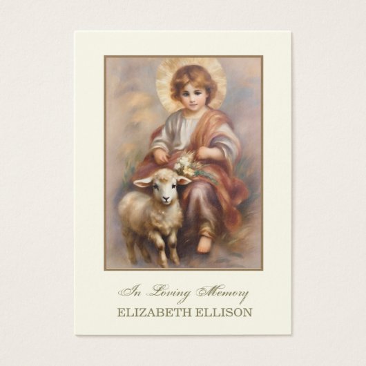 カソリックイエスグッドシェパード葬儀祈りの言葉カード (正面)