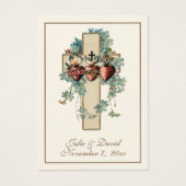 カソリックイエスメリージョセフ結婚式の引き出物カード (正面)